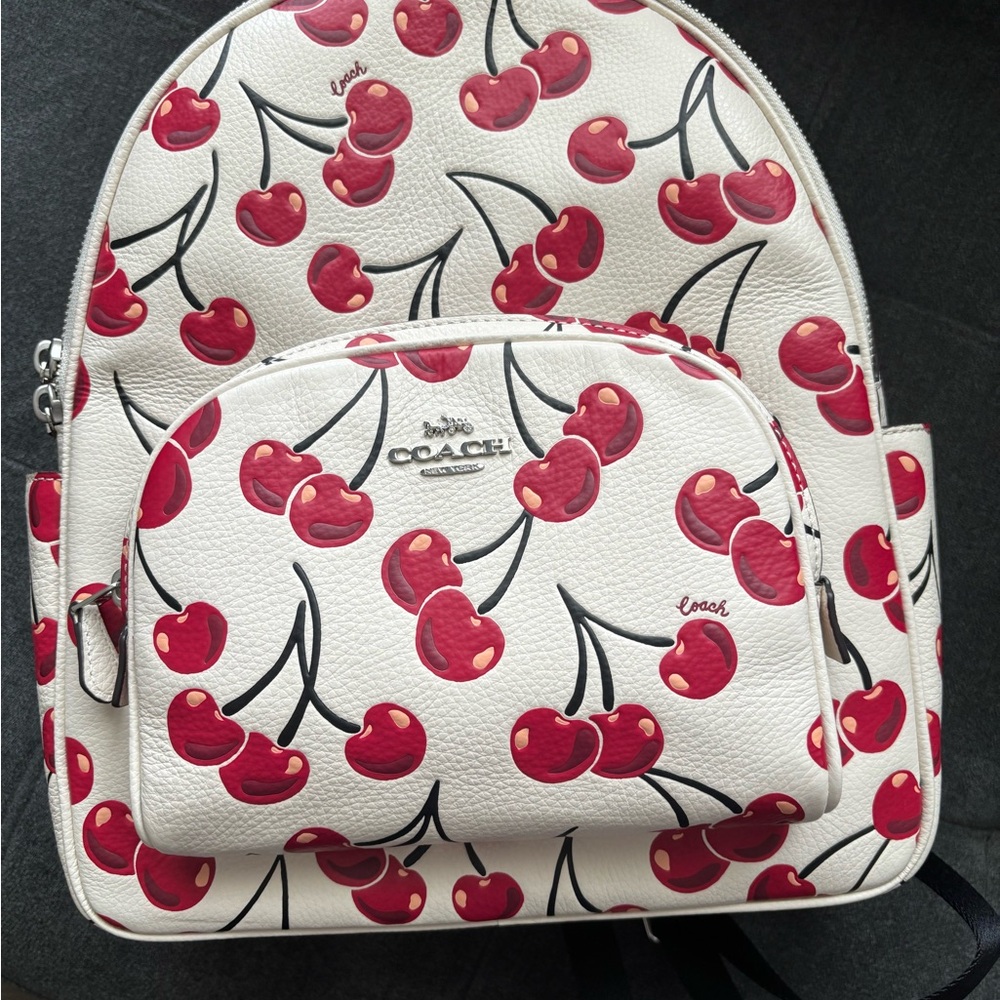Coach Cherry Print Backpack